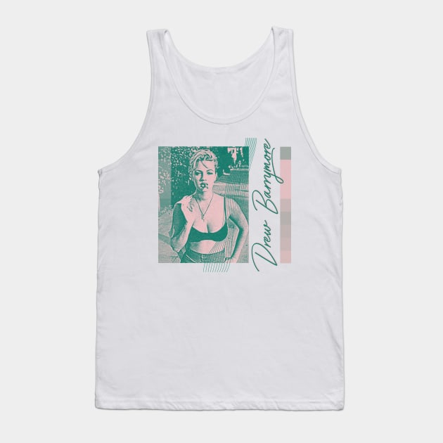 Drew Barrymore  •••••••• Retro 90s Aesthetic Design Tribute Tank Top by unknown_pleasures